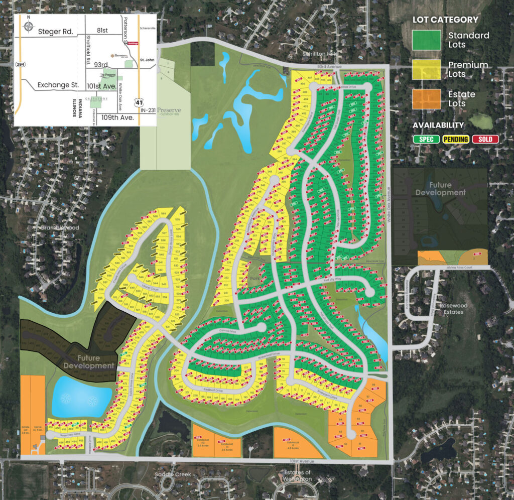 The Preserve St. John, IN Schilling Development